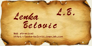 Lenka Belović vizit kartica
